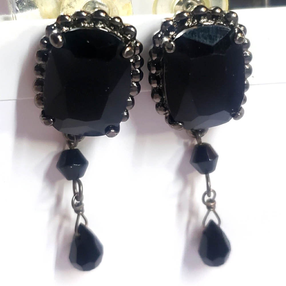 Black Australian crystal earrings